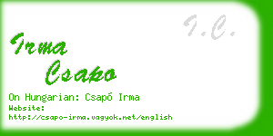 irma csapo business card